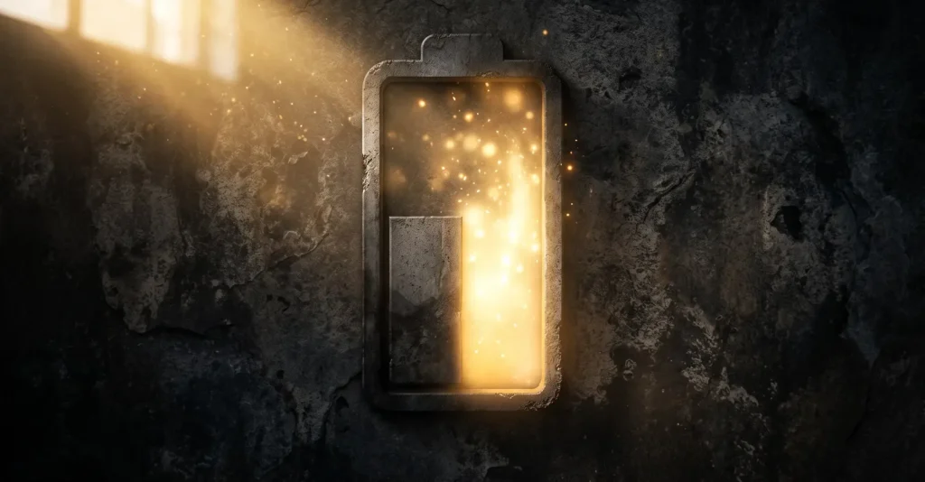 Leuchtendes Smartphone-Display vor dunklem Hintergrund