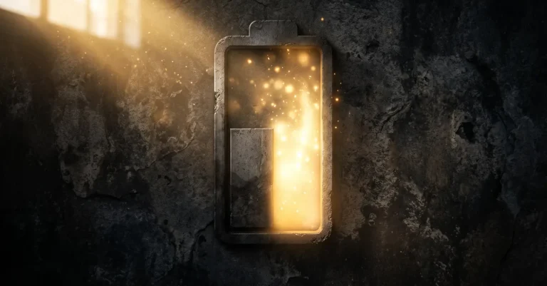 Leuchtendes Smartphone-Display vor dunklem Hintergrund